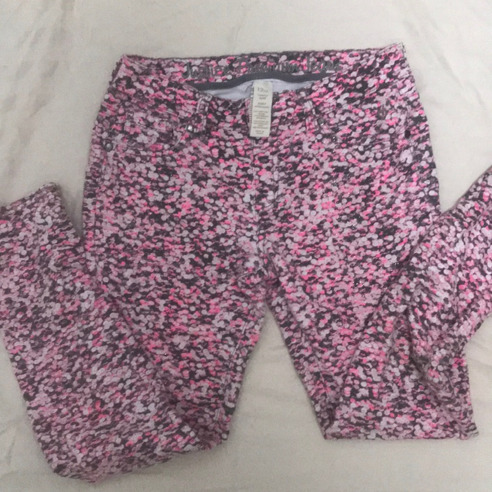 Size 12, Justice, Floral, Premium Jeans